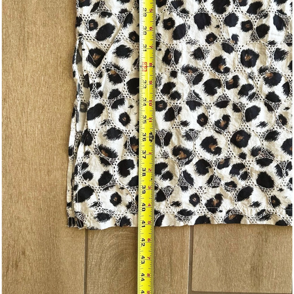 Kate Landry Midi Shift Dress Large Leopard Print Embroidered Coverup MuMu Beach - Picture 9 of 9